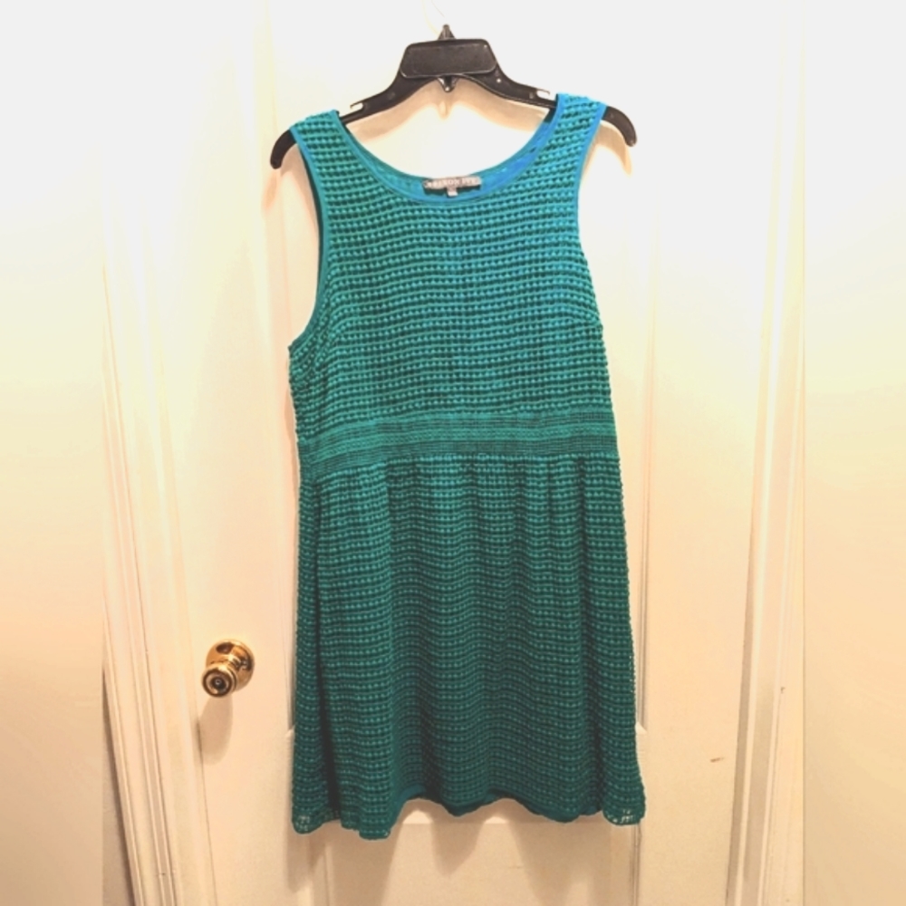 Brixon Ivy Donya Crochet Dress Emerald Green, Sz XL